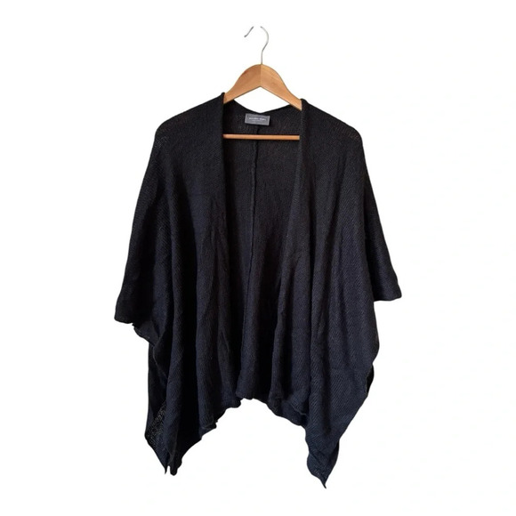 Wooden Ships Wool Blend Poncho Cardigan Knit Women’s Size S/M - Picture 8 of 11